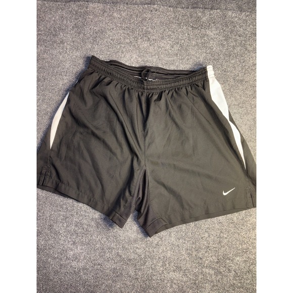 Nike Athletic Shorts Mens Large Black Performance Mesh‎ Elastic Waist Drawstring - Picture 1 of 7